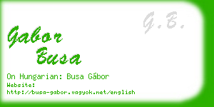 gabor busa business card